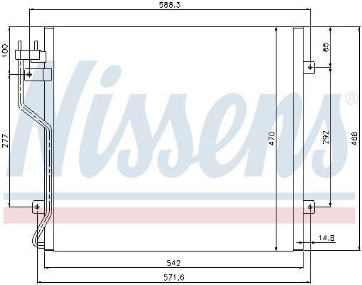 Condensador, aire acondicionado NISSENS ref. 94773