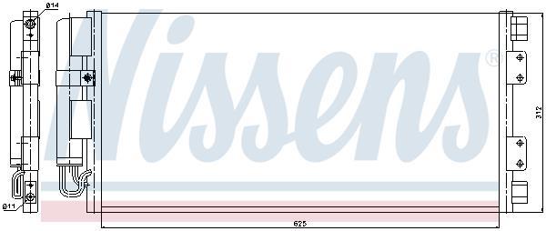 Condensador, aire acondicionado NISSENS ref. 94781