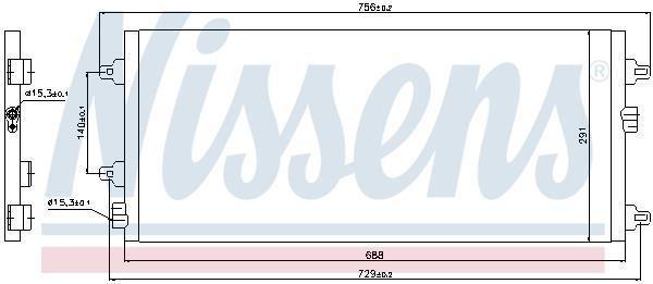 Condensador, aire acondicionado NISSENS ref. 94782