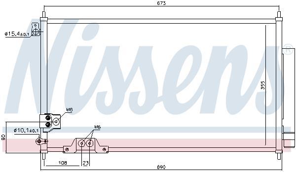 Condenseur, climatisation (Radiateur de climatisation) NISSENS ref. 94788