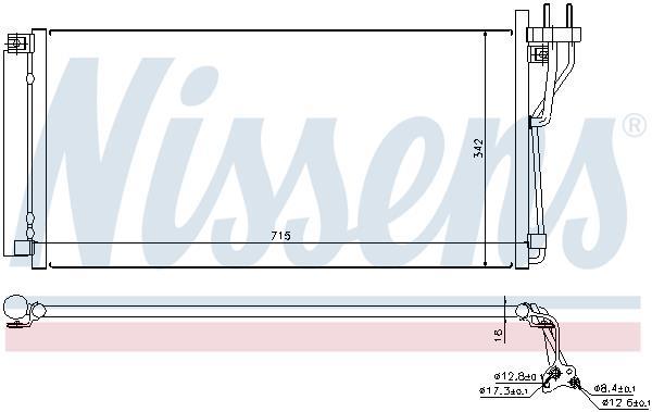Condenseur, climatisation (Radiateur de climatisation) NISSENS ref. 94804