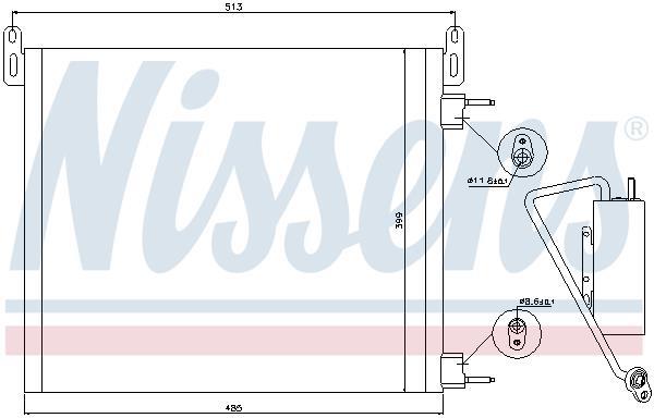 Condensador, aire acondicionado NISSENS ref. 94805