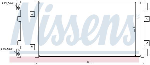 Condenseur, climatisation (Radiateur de climatisation) NISSENS 94811