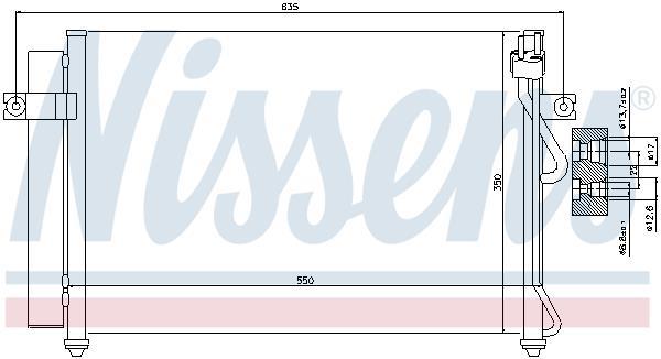 Condensador, aire acondicionado NISSENS ref. 94815