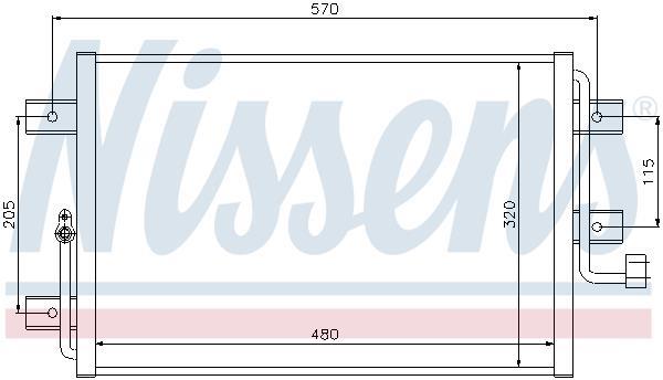 Condensador, aire acondicionado NISSENS ref. 94825