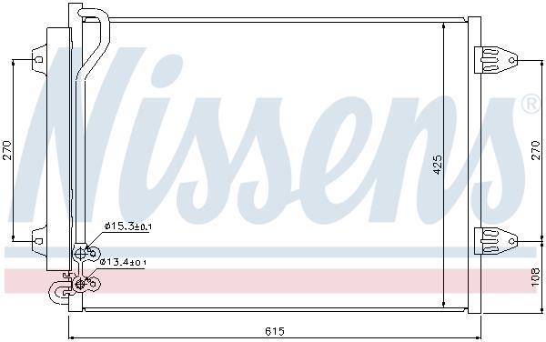 Condenseur, climatisation (Radiateur de climatisation) NISSENS ref. 94831