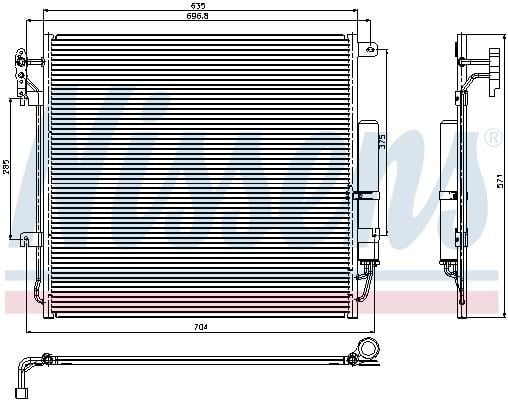 Condensador, aire acondicionado NISSENS ref. 94839