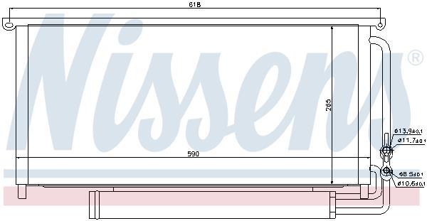 Condensador, aire acondicionado NISSENS ref. 94840