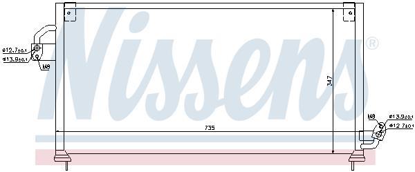 Condensador, aire acondicionado NISSENS ref. 94841
