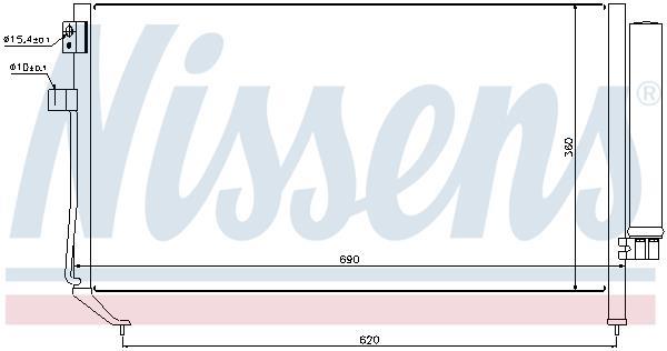 Condensador, aire acondicionado NISSENS ref. 94848