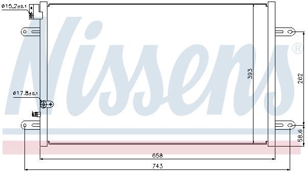Condenseur, climatisation (Radiateur de climatisation) NISSENS ref. 94854