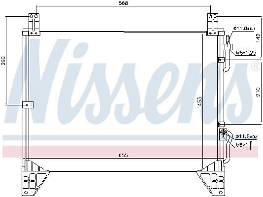 Condenseur, climatisation (Radiateur de climatisation) NISSENS ref. 94861