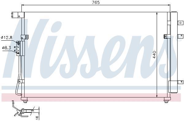 Condensador, aire acondicionado NISSENS ref. 94868