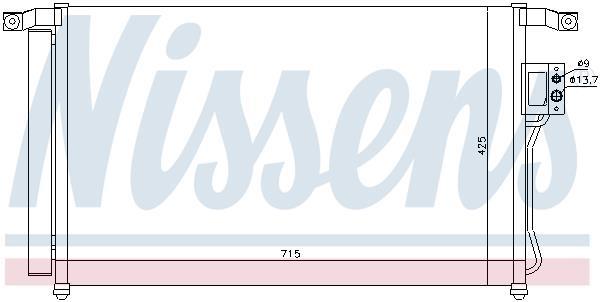 Condenseur, climatisation (Radiateur de climatisation) NISSENS 94869
