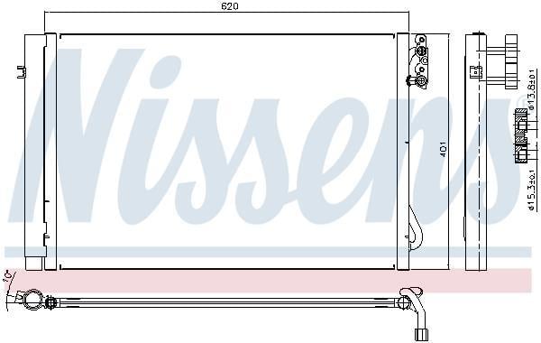 Condensador, aire acondicionado NISSENS ref. 94872