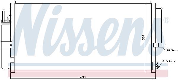 Condensador, aire acondicionado NISSENS ref. 94884