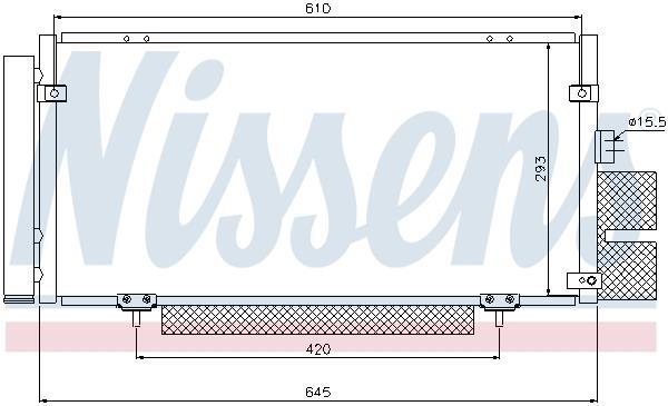 Condensador, aire acondicionado NISSENS ref. 94885