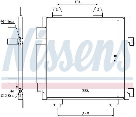 Condensador, aire acondicionado NISSENS ref. 94891