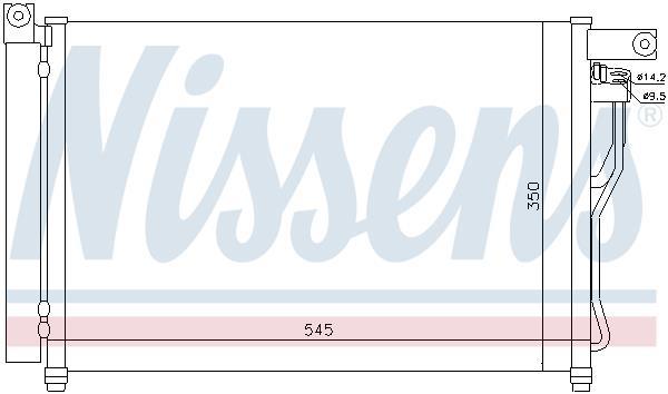 Condensador, aire acondicionado NISSENS ref. 94895
