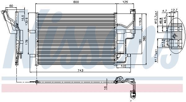 Condensador, aire acondicionado NISSENS ref. 94902