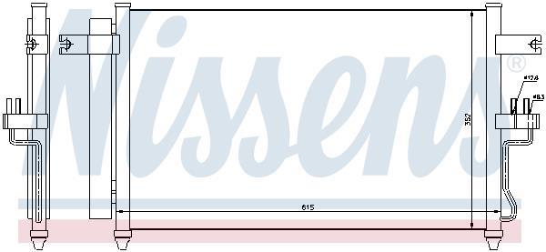 Condensador, aire acondicionado NISSENS ref. 94904