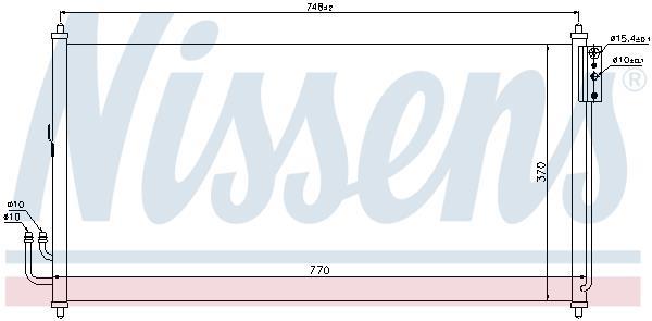 Condensador, aire acondicionado NISSENS ref. 94907