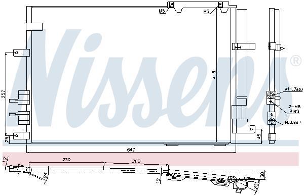Condensador, aire acondicionado NISSENS ref. 94914