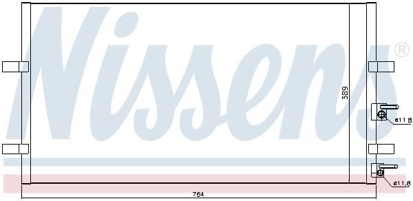 Condenseur, climatisation (Radiateur de climatisation) NISSENS ref. 94915