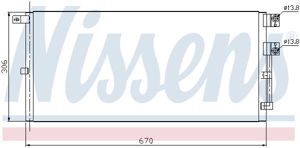 Condensador, aire acondicionado NISSENS ref. 94916