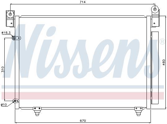 Condensador, aire acondicionado NISSENS ref. 94933