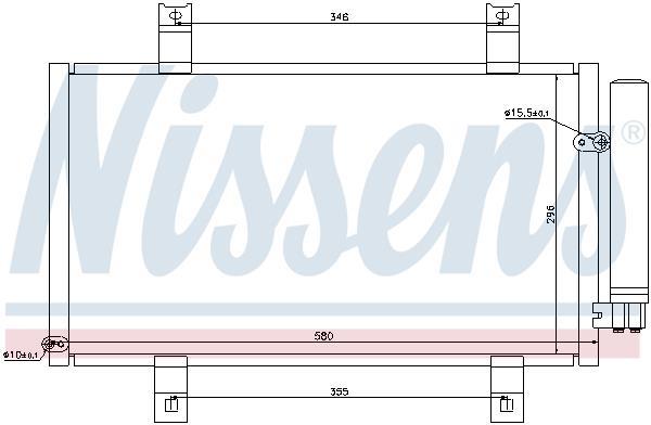 Condensador, aire acondicionado NISSENS ref. 94934