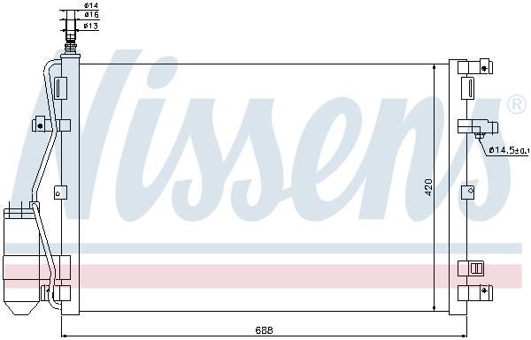 Condenseur, climatisation (Radiateur de climatisation) NISSENS 94937