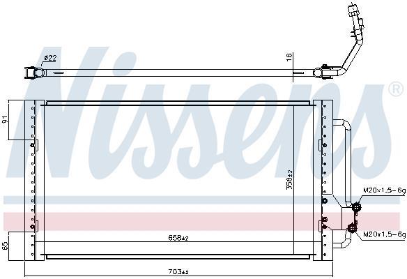Condenseur, climatisation (Radiateur de climatisation) NISSENS ref. 94939