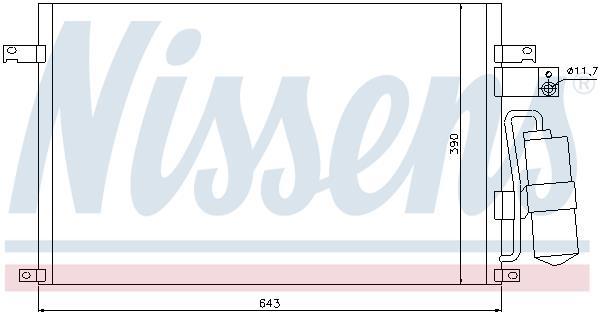 Condensador, aire acondicionado NISSENS ref. 94978