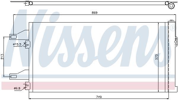 Condensador, aire acondicionado NISSENS ref. 94985