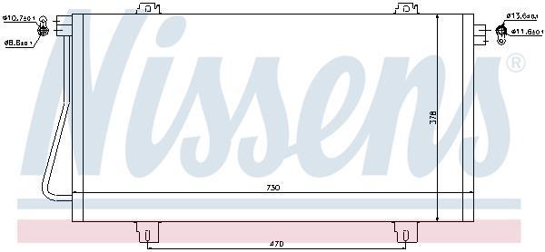 Condensador, aire acondicionado NISSENS ref. 94989