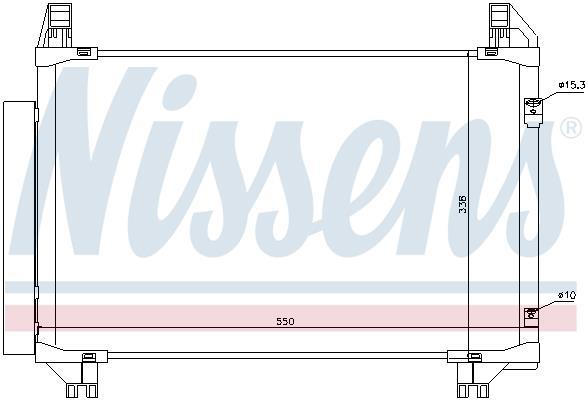 Condenseur, climatisation (Radiateur de climatisation) NISSENS ref. 94991
