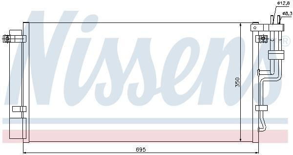 Condenseur, climatisation (Radiateur de climatisation) NISSENS 94993
