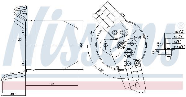 Filtre déshydrateur du circuit de climatisation NISSENS 95004