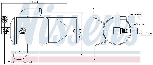 Secador, aire acondicionado NISSENS ref. 95011