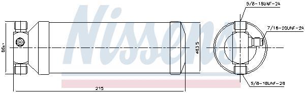 Filtre déshydrateur du circuit de climatisation NISSENS 95036