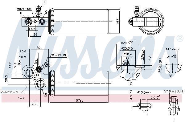 Secador, aire acondicionado NISSENS ref. 95037