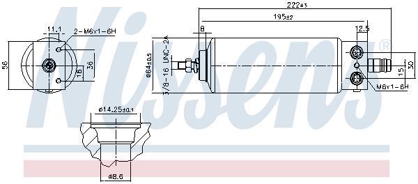 Secador, aire acondicionado NISSENS ref. 95039