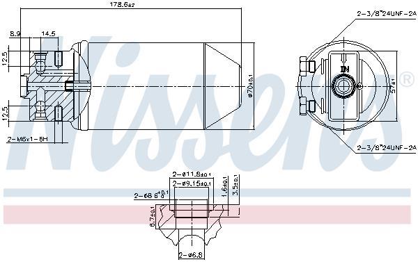 Secador, aire acondicionado NISSENS ref. 95048