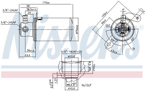 Filtre déshydrateur du circuit de climatisation NISSENS 95078