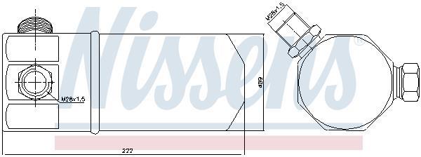 Filtre déshydrateur du circuit de climatisation NISSENS 95117