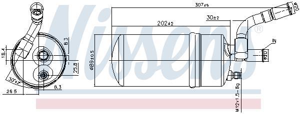 Secador, aire acondicionado NISSENS ref. 95129
