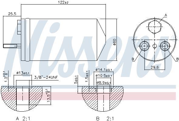 Secador, aire acondicionado NISSENS ref. 95138