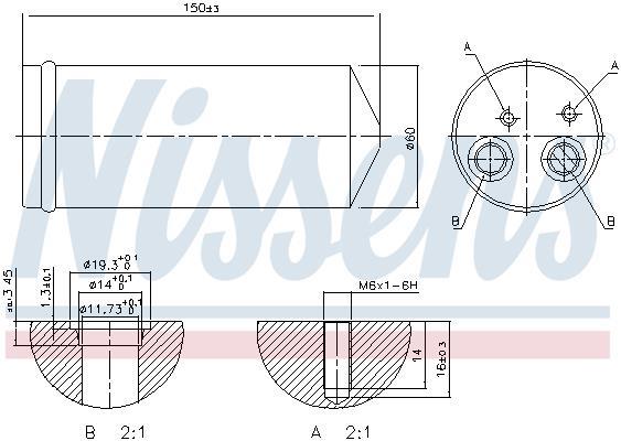 Secador, aire acondicionado NISSENS ref. 95139