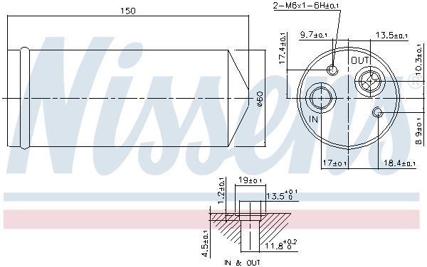 Secador, aire acondicionado NISSENS ref. 95141